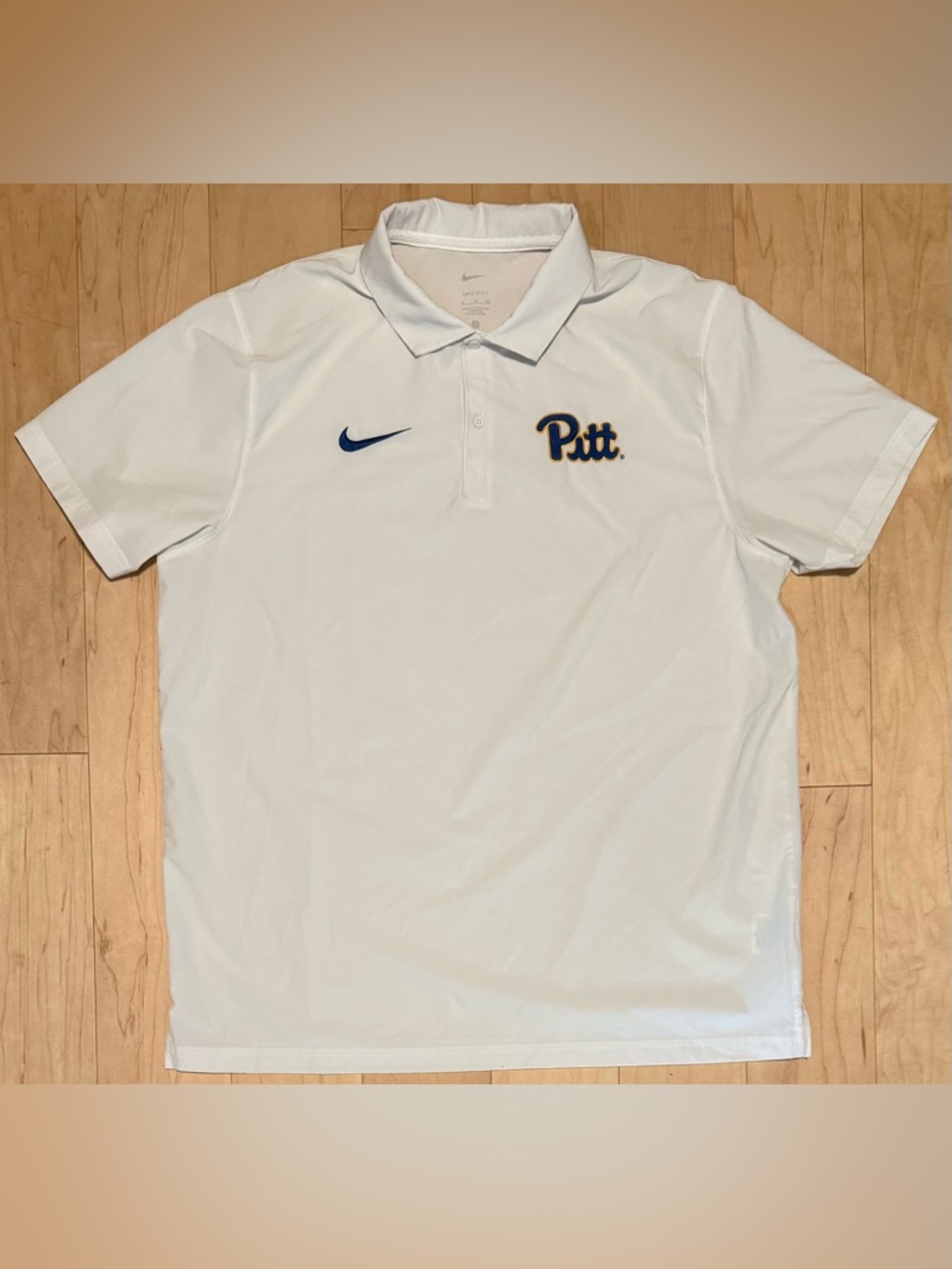 University of Pittsburgh Pitt Panthers Nike Dri-FIT Performance Polo White XL